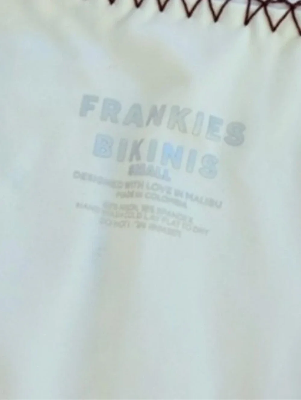 Frankie's Bikinis Diana Embroidered Bikini Set Size Small S White Floral NWOT